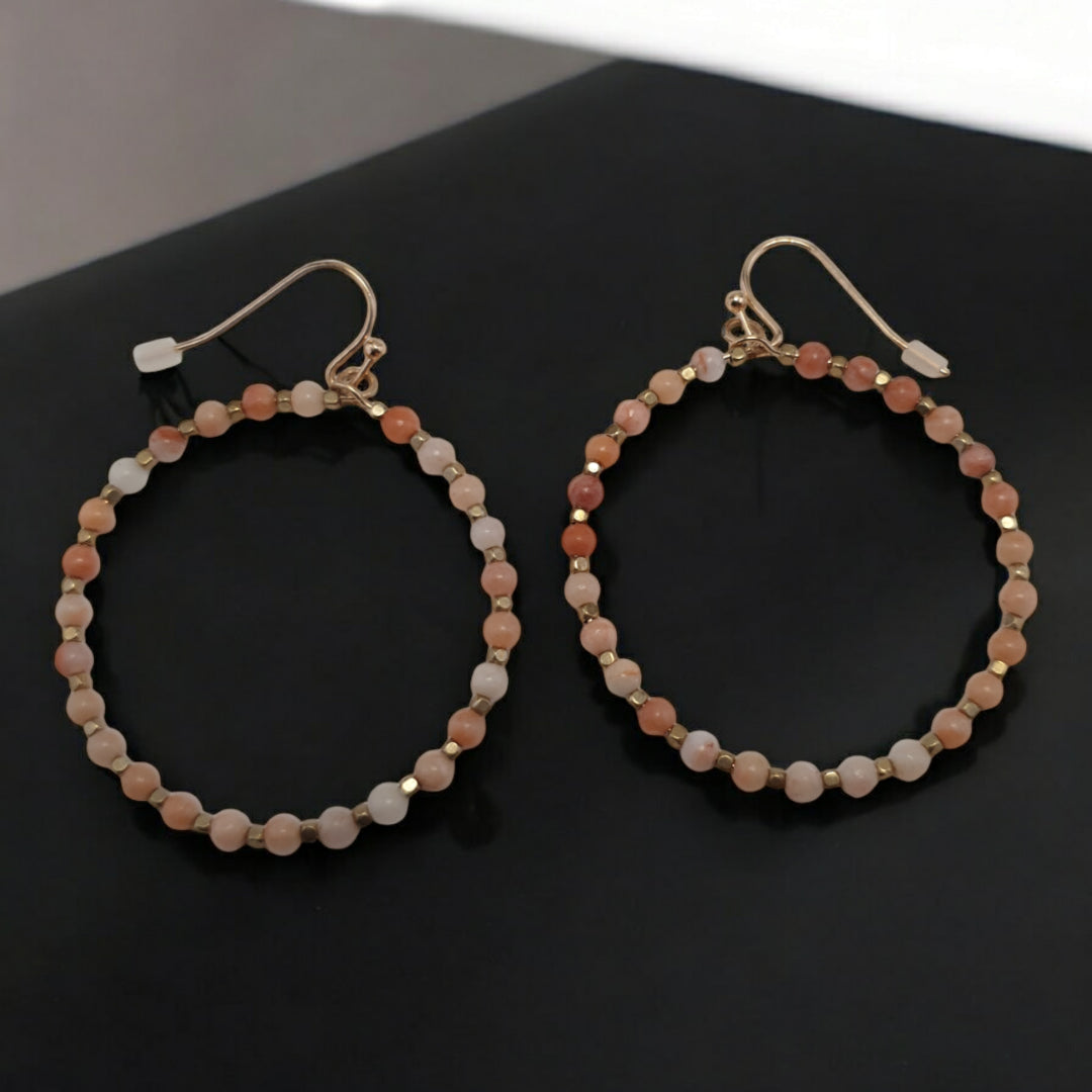 Beaded Hoop Earrings