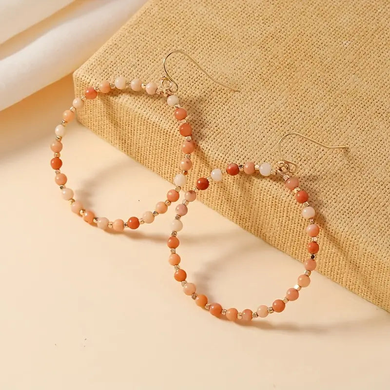 Beaded Hoop Earrings