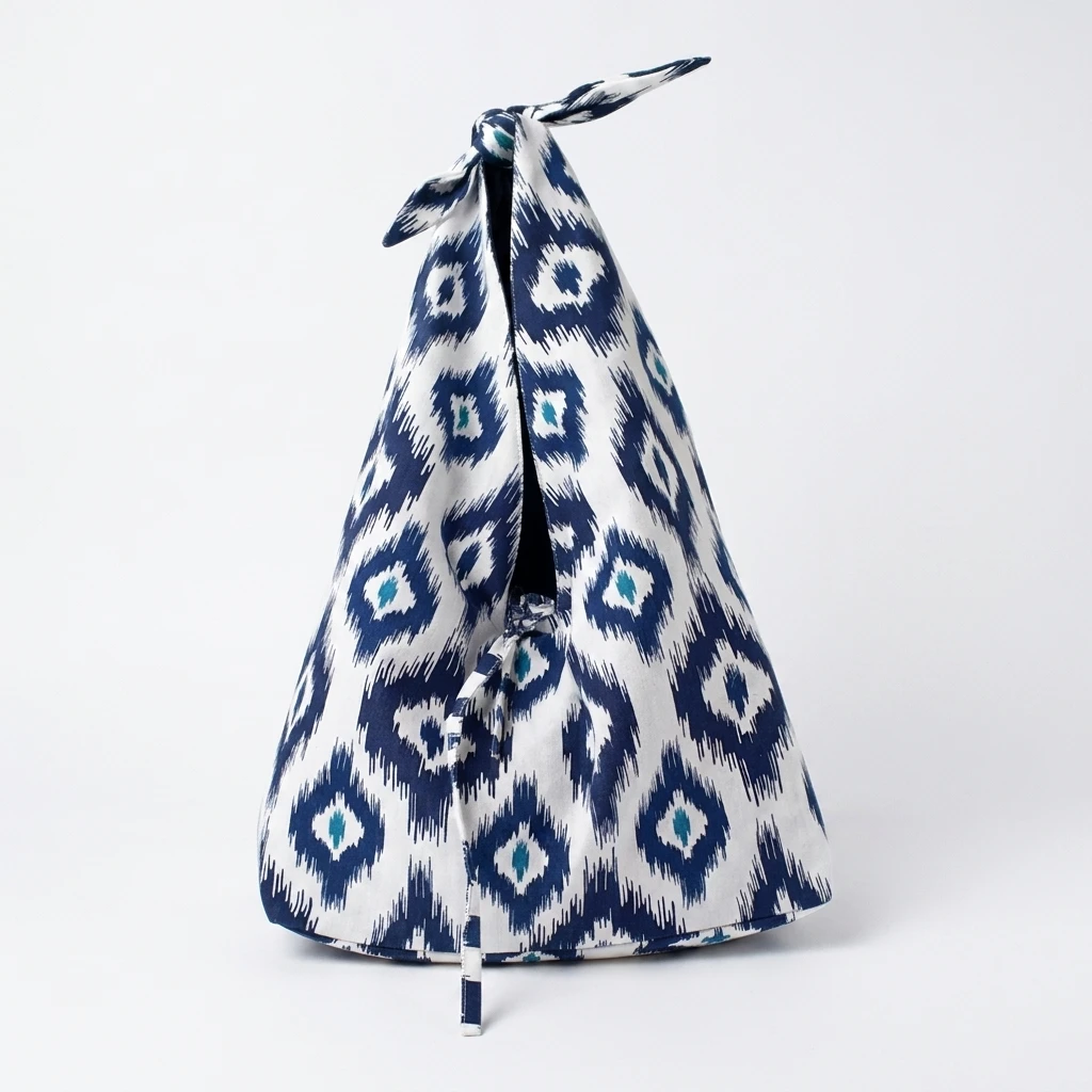 Ikat Pattern Knot Bag