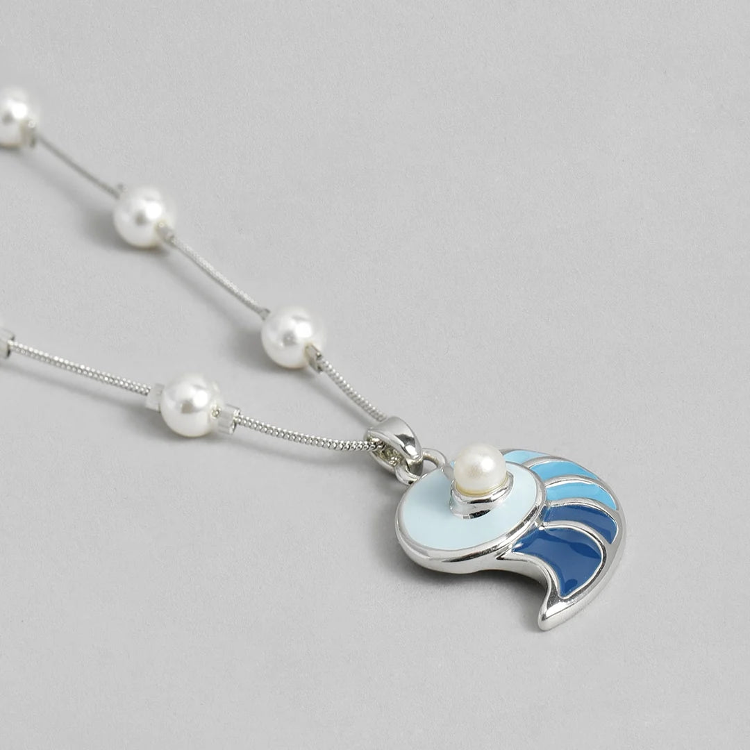 Nautilus Shell Pearl Necklace