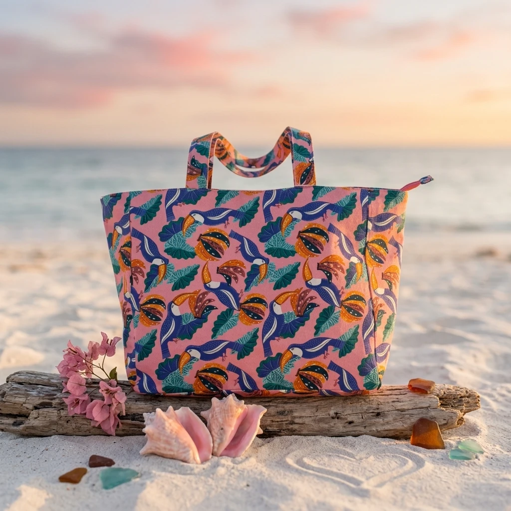 Floral Print Tote Bag