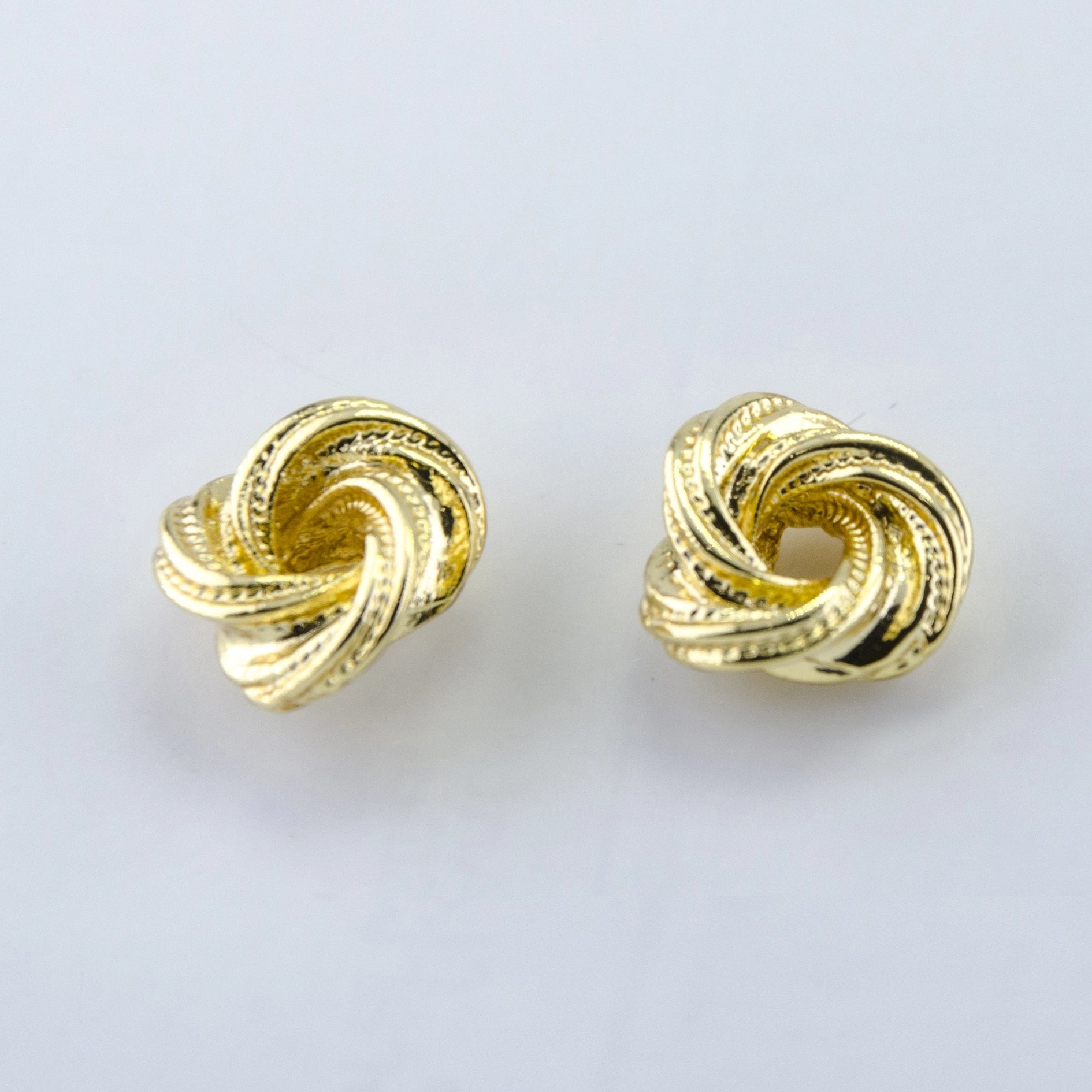 Gold Knot Stud Earrings