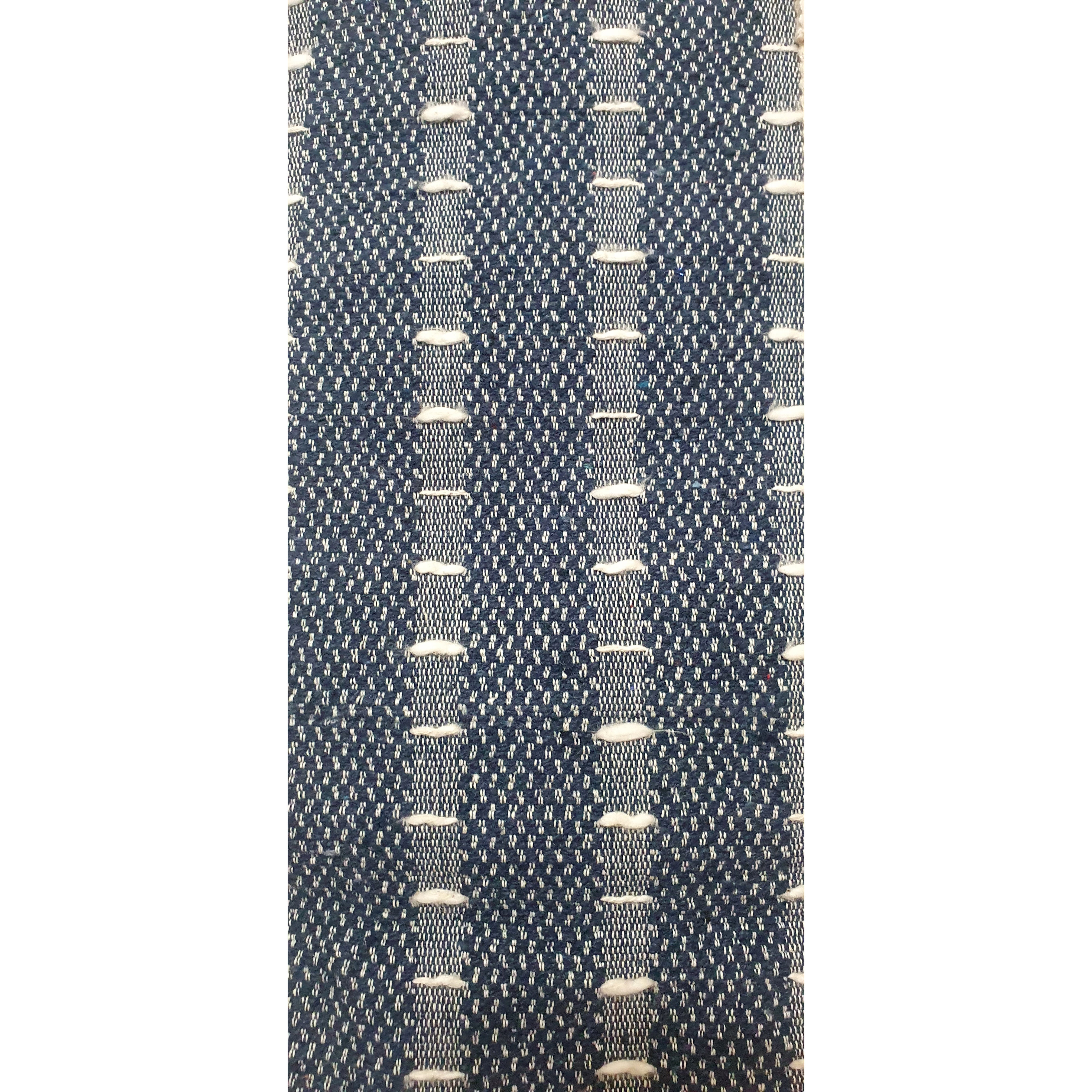 Navy and Cream Striped Jacquard Tote Bag