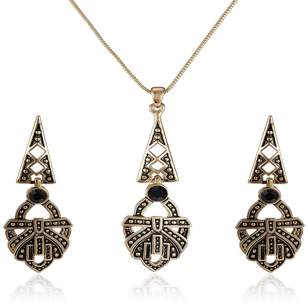 Geometric Art Deco Jewelry Set