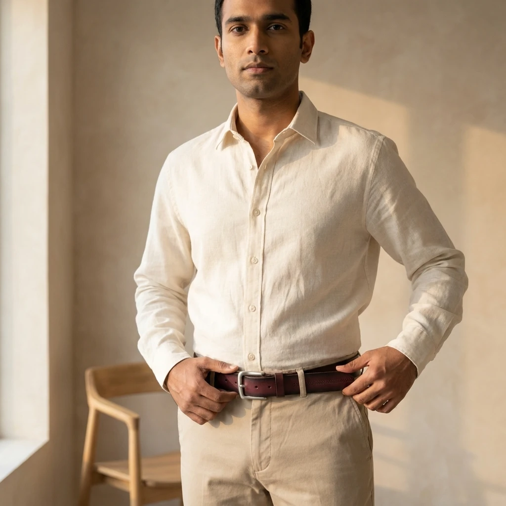 Classic Leather Belt - Brown