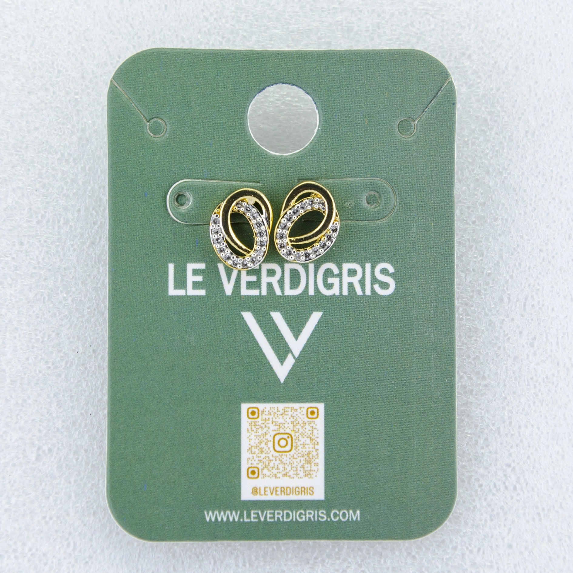 Gold & Crystal Knot Earrings