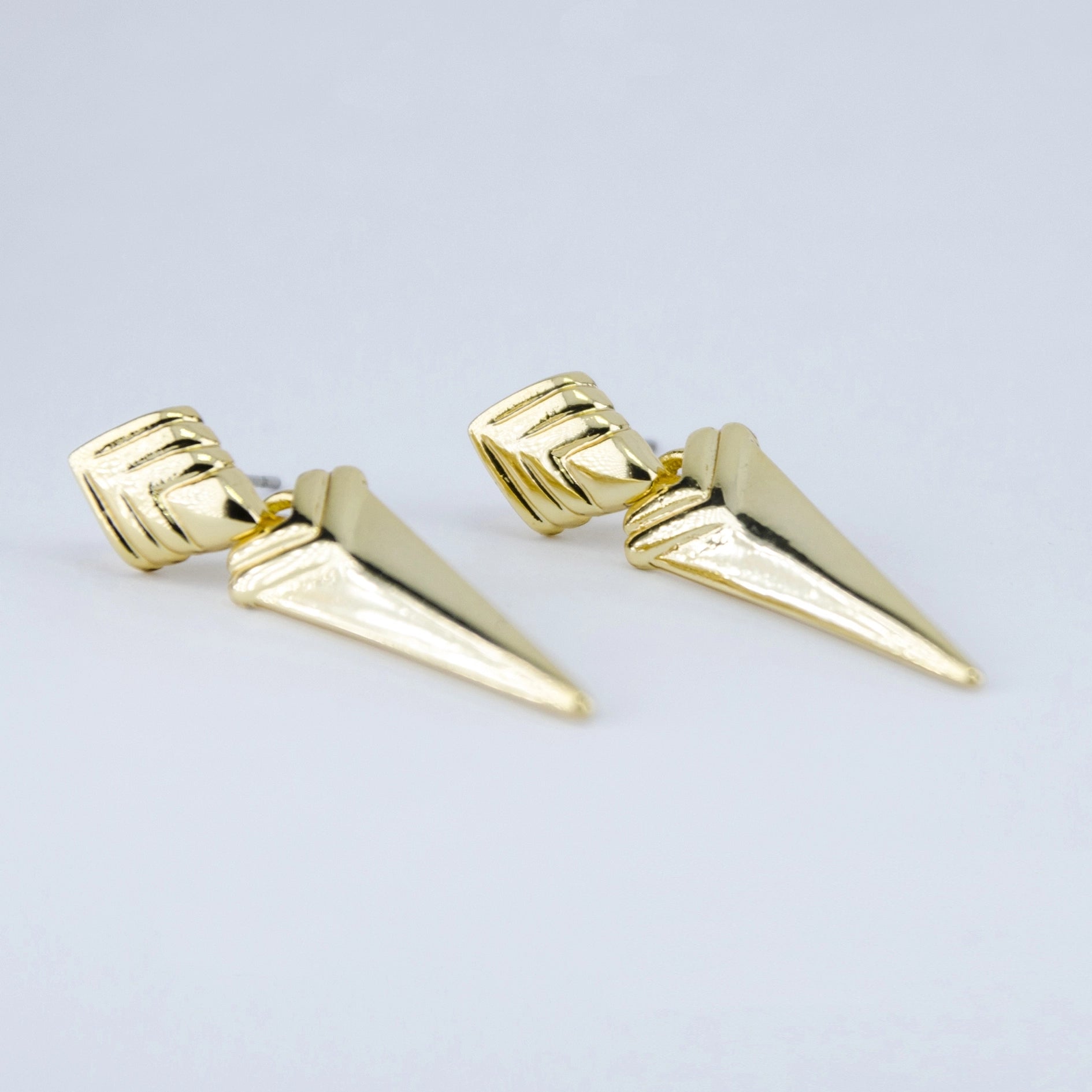 Geometric Gold Drop Earrings