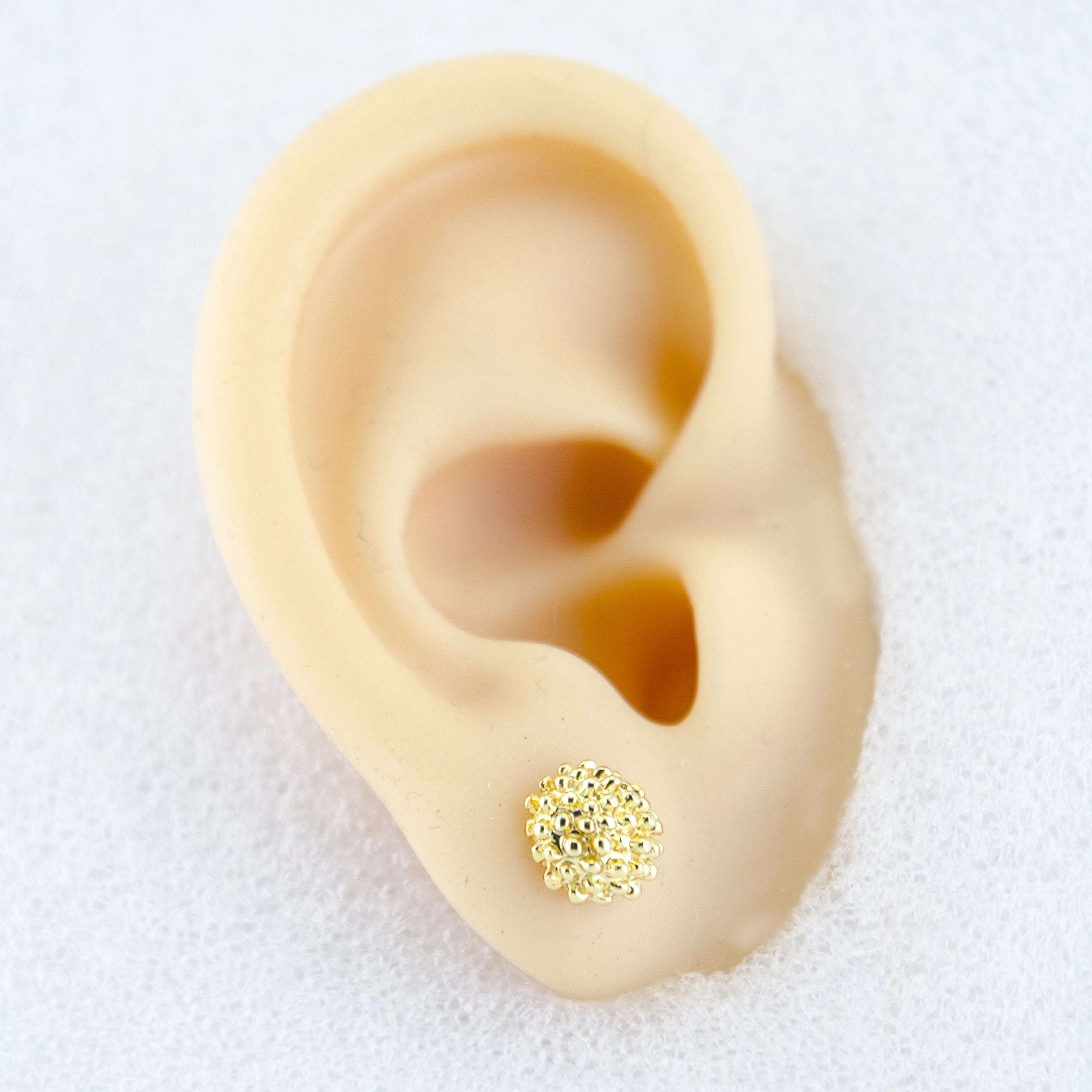 Gold Cluster Stud Earrings