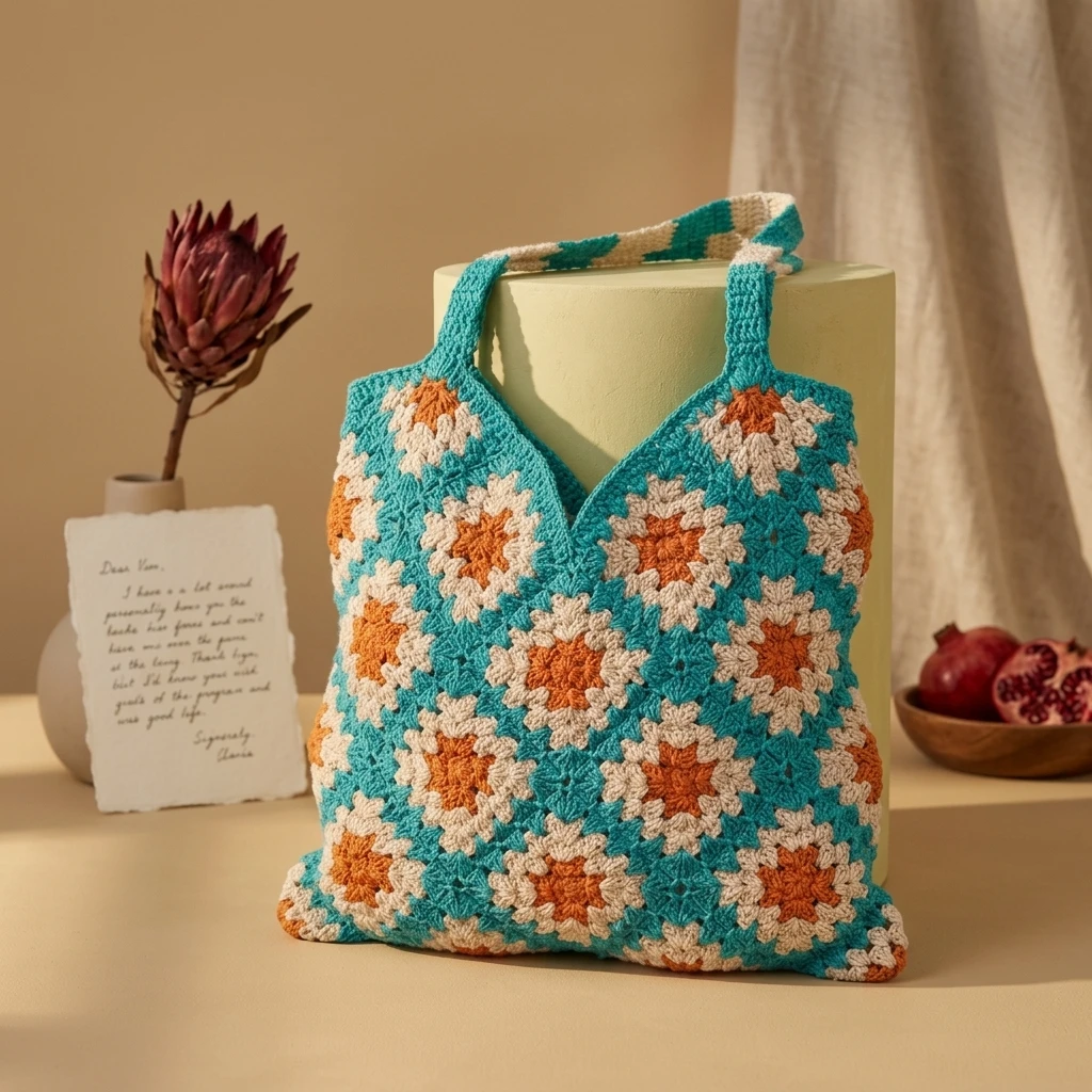 Crochet Granny Square Bag