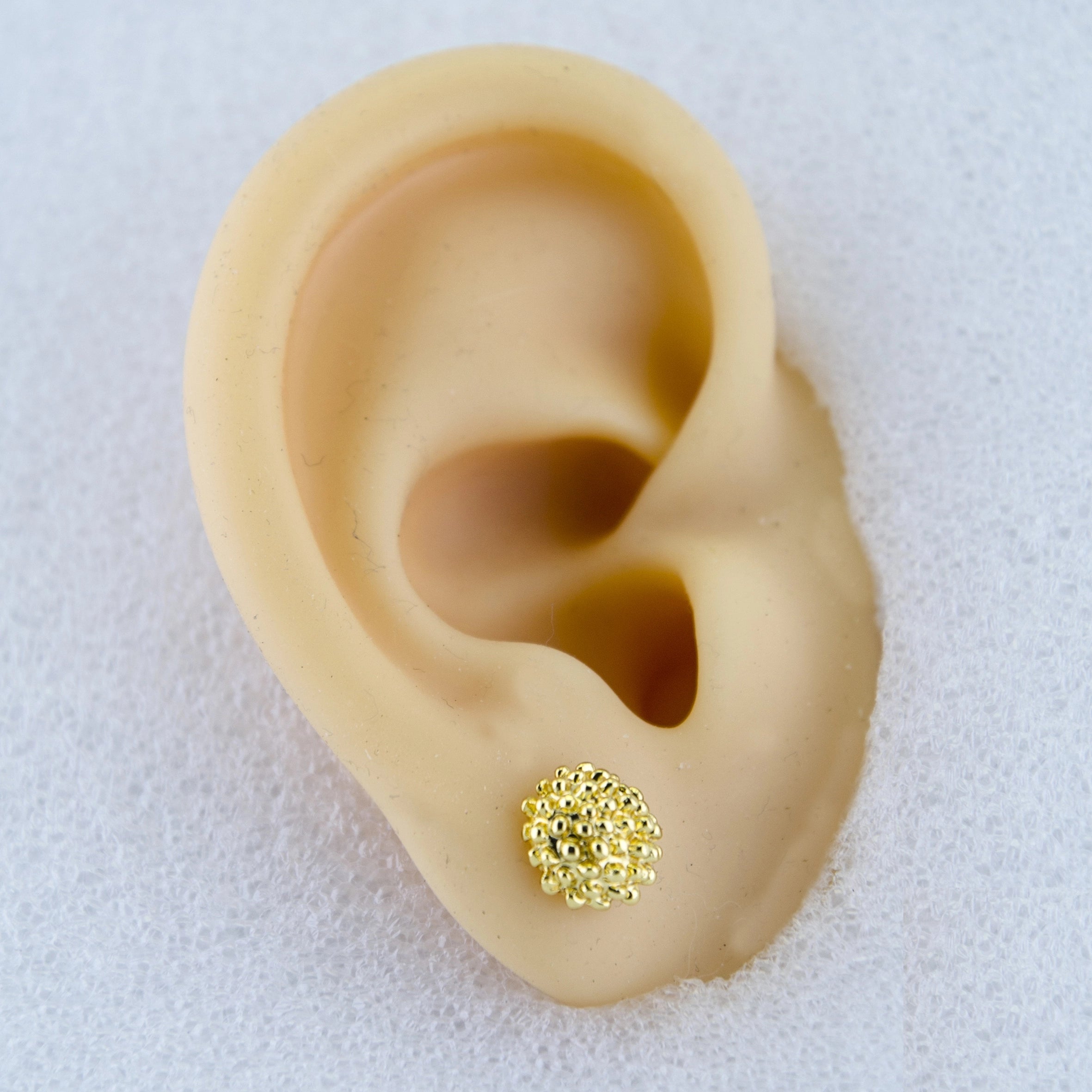 Gold Cluster Stud Earrings
