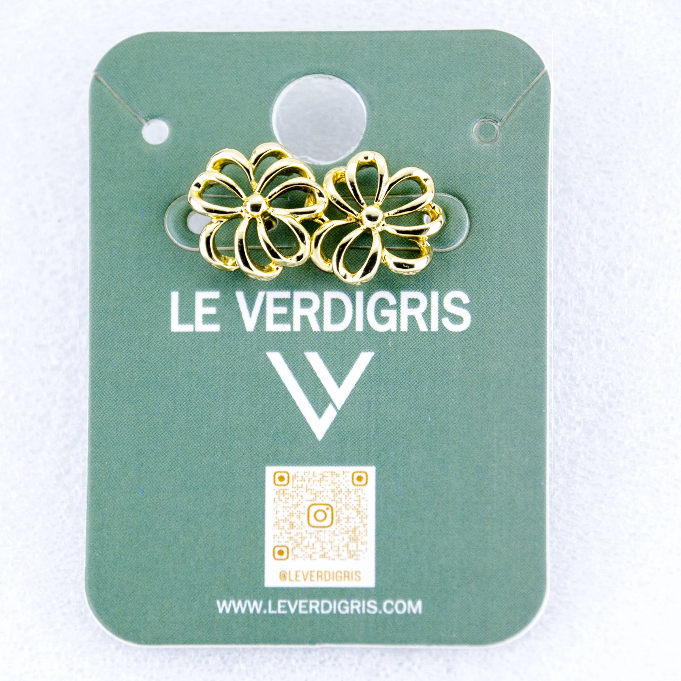 Gold Flower Stud Earrings