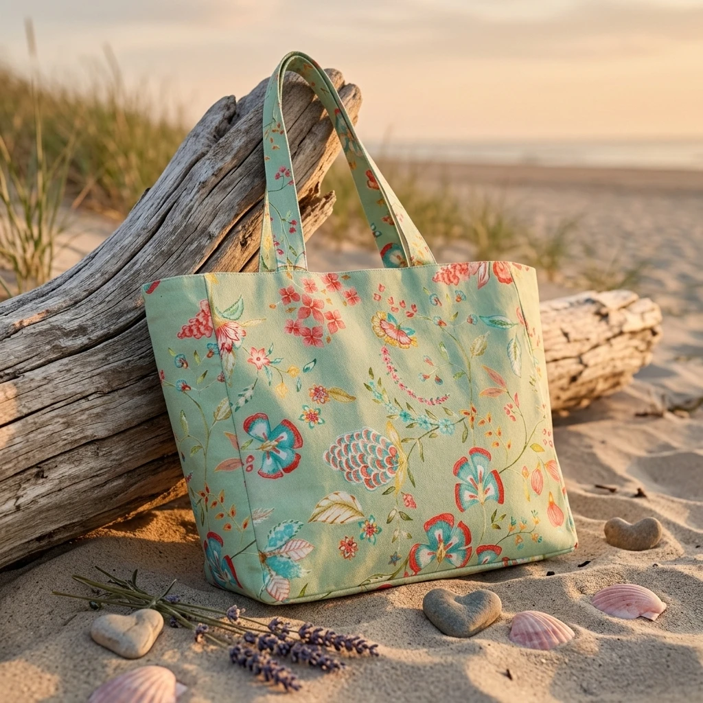Floral Print Tote Bag
