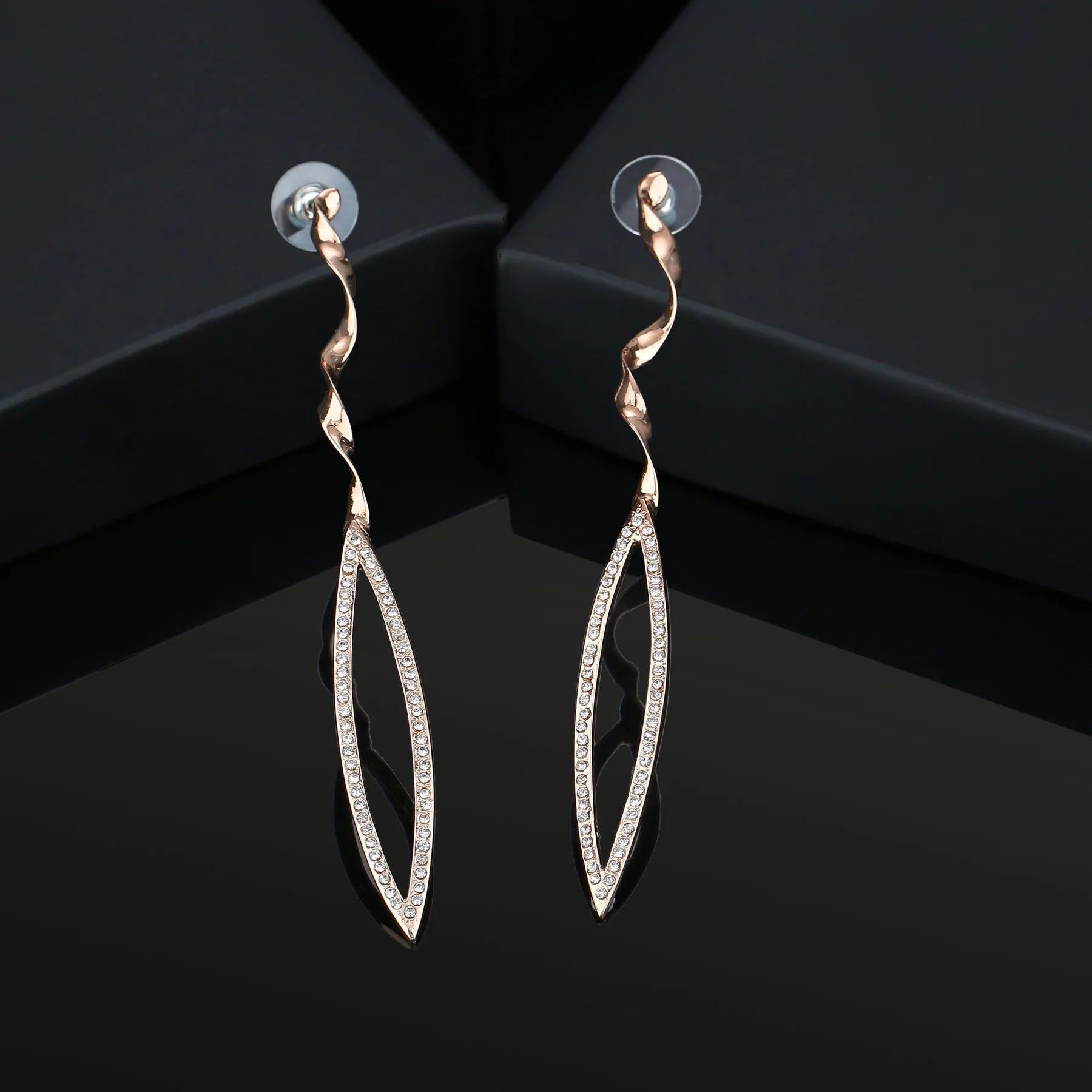 Elegant Twisted Leaf Earrings