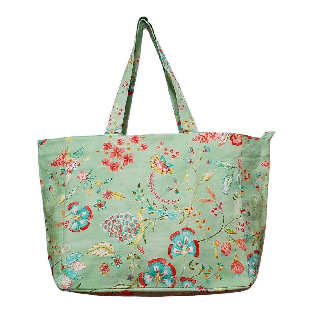 Floral Print Tote Bag