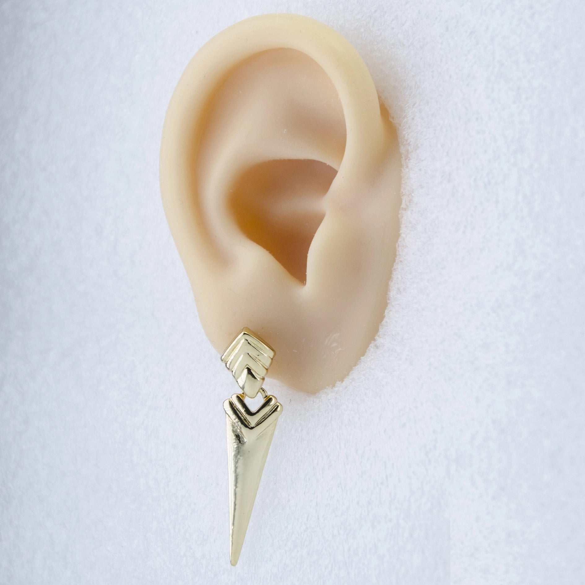 Geometric Gold Drop Earrings