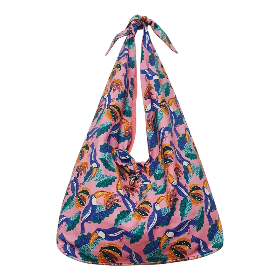 Tropical Print Fabric Sling Bag