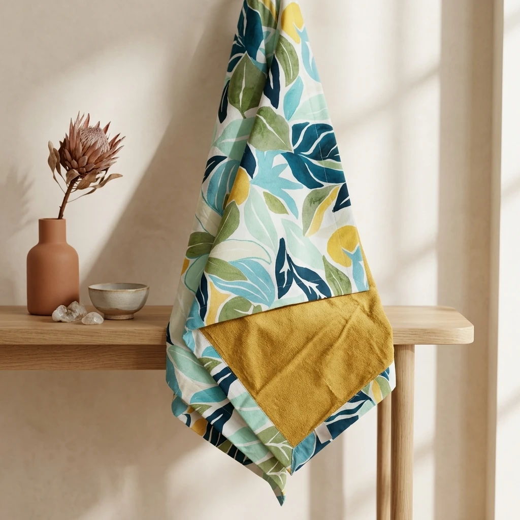 Leaf Print Bath Towel Pareo