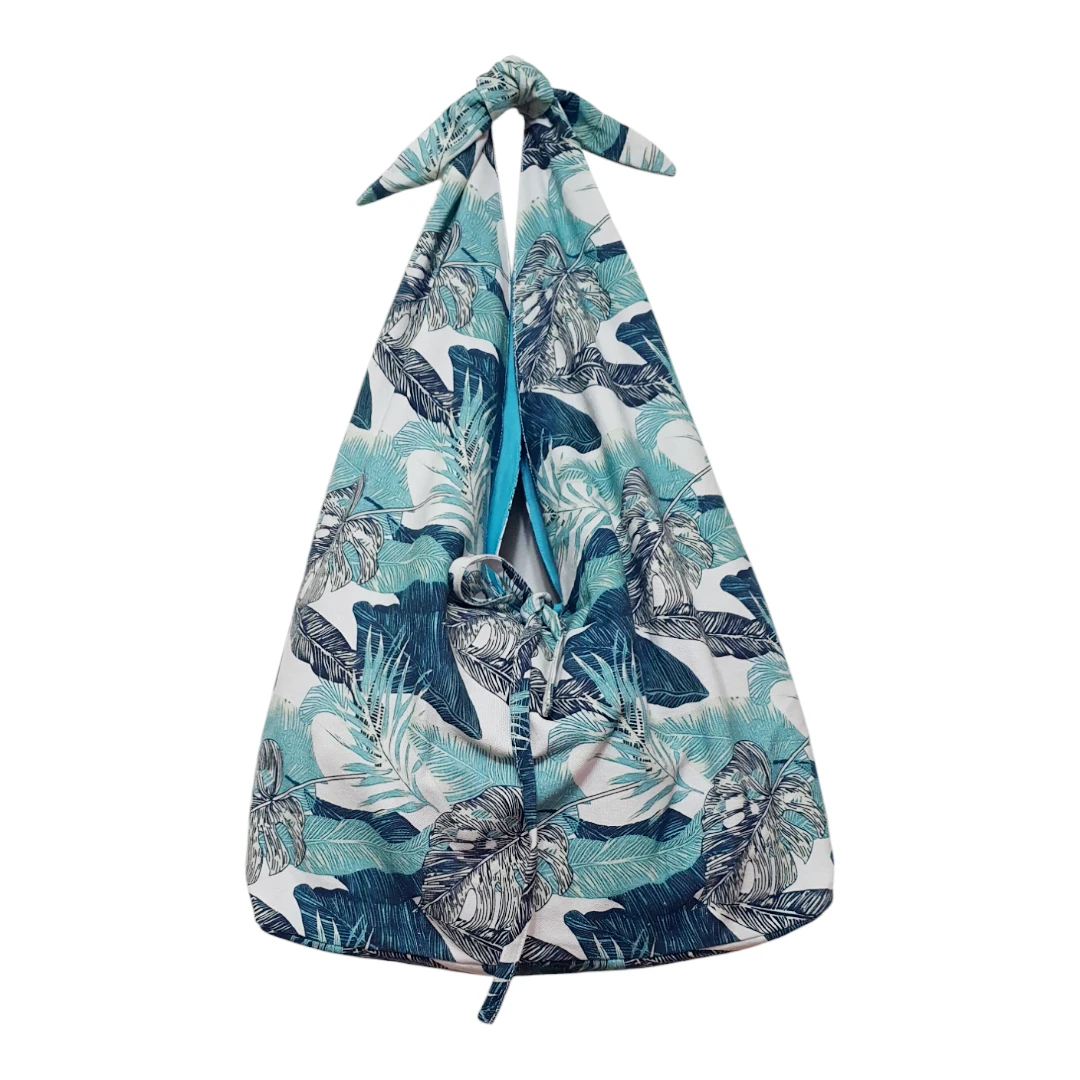 Tropical Leaf Print Sling Bag