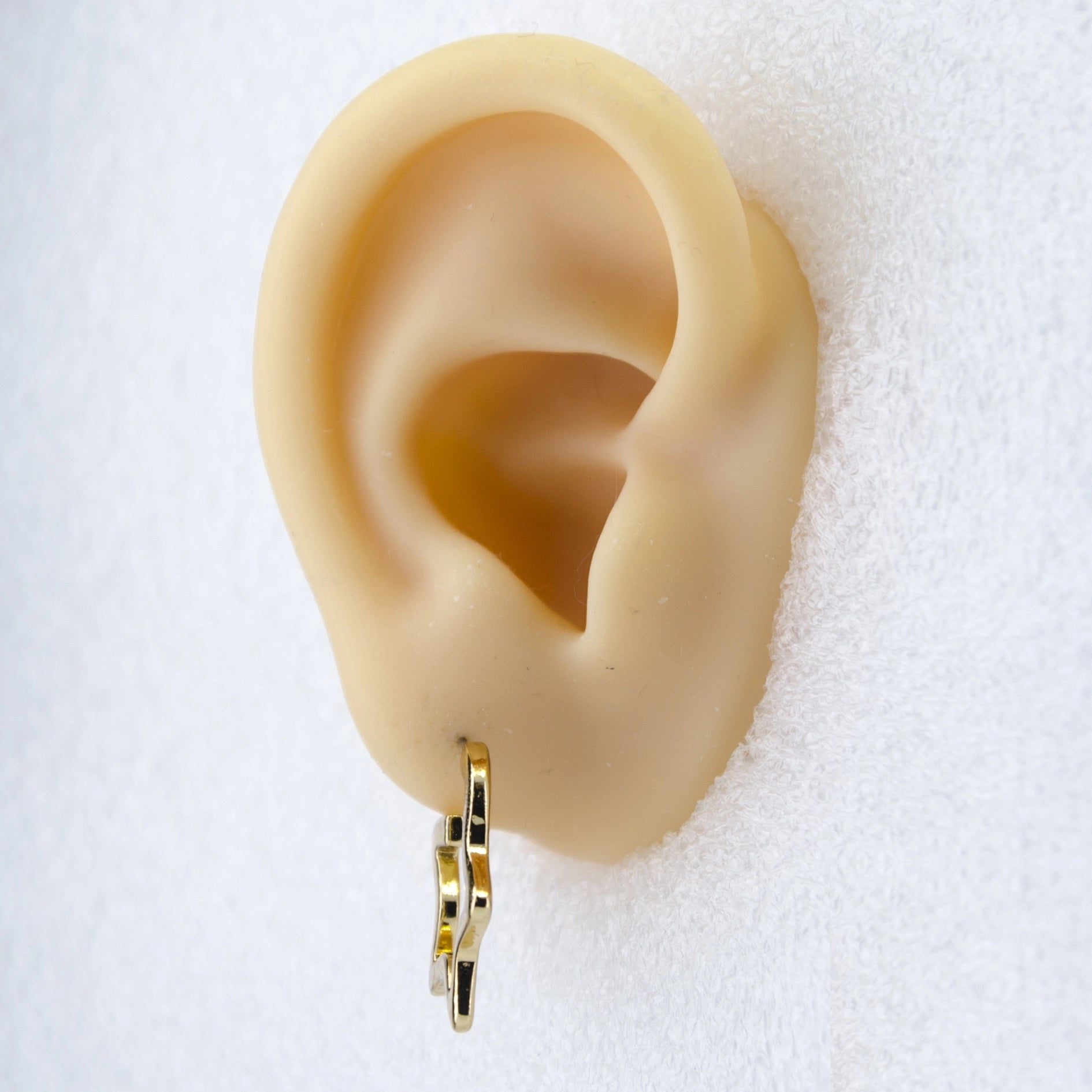 Gold Star Hoop Earrings