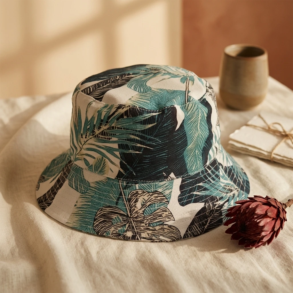 Tropical Print Bucket Hat