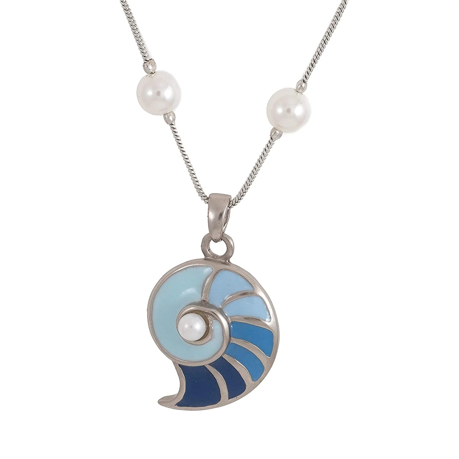 Nautilus Shell Pearl Necklace