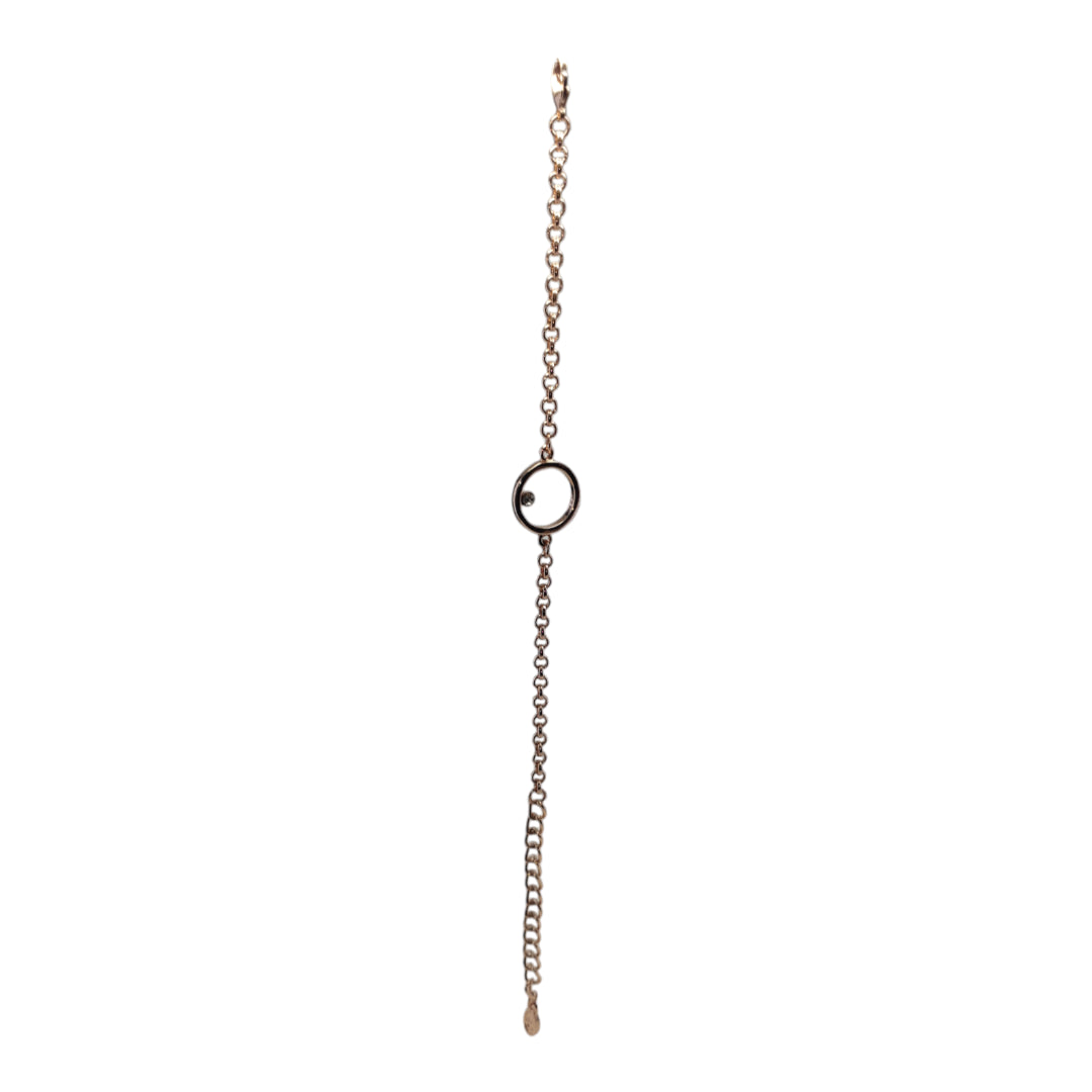 Circle Charm Rose Gold Bracelet