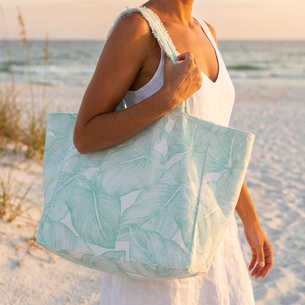 Leaf Print Tote Bag