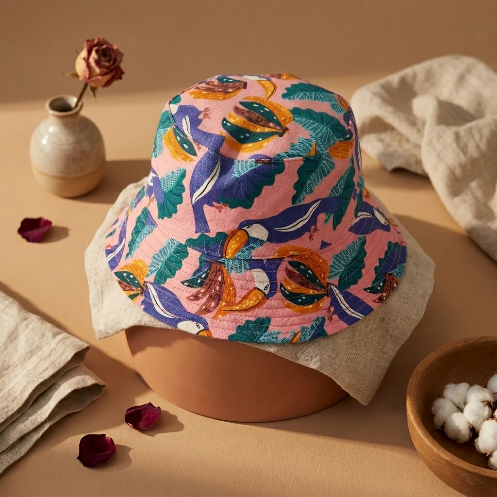 Toucan Print Bucket Hat