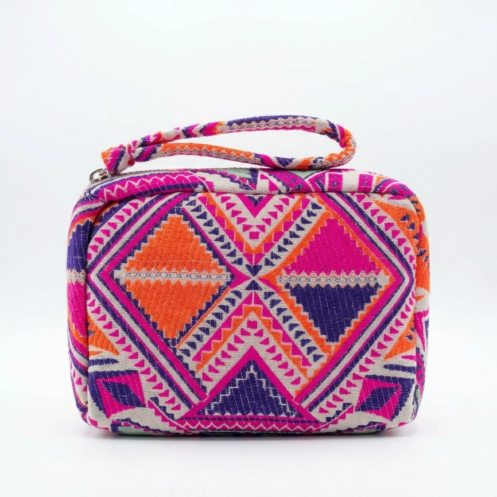 Geometric Embroidered Handbag