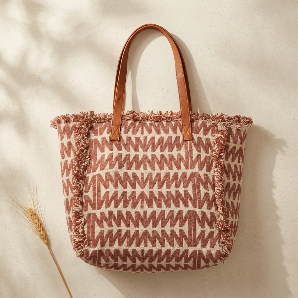 Boho Patterned Tote Bag