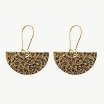 Hammered Brass Earrings