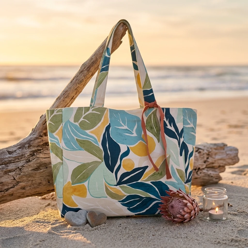 Leaf Print Tote Bag