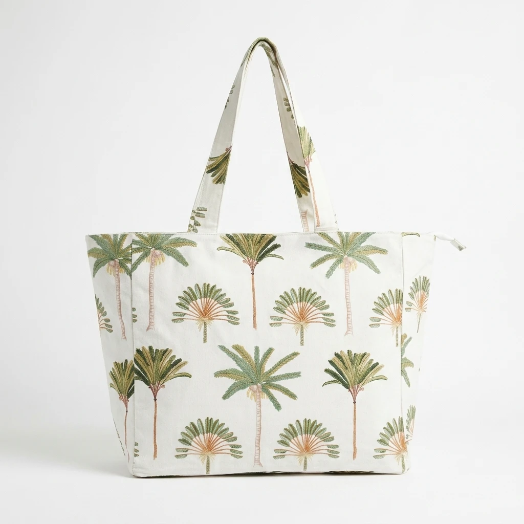 Palm Tree Canvas Tote Bag