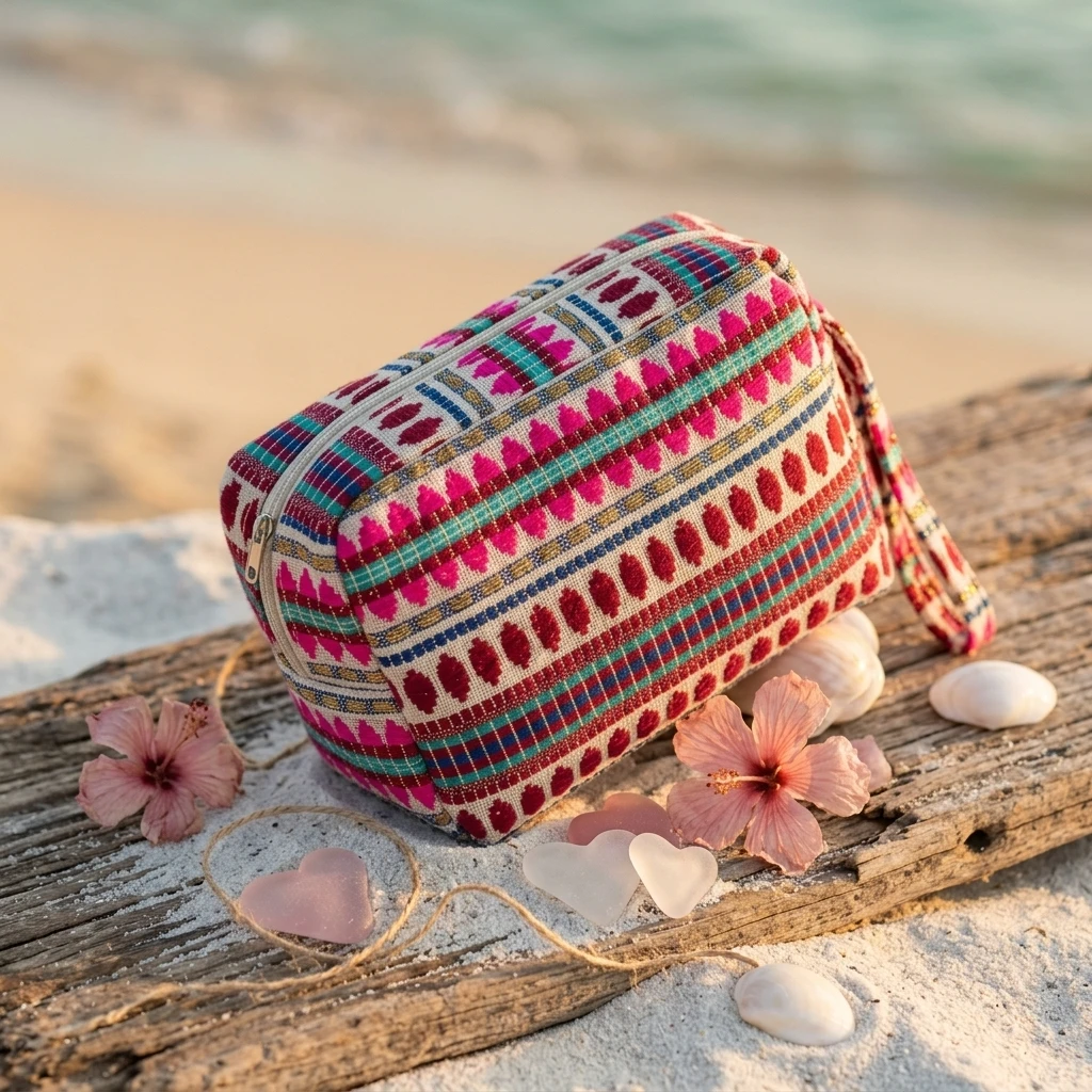 Boho Patterned Cosmetic Pouch