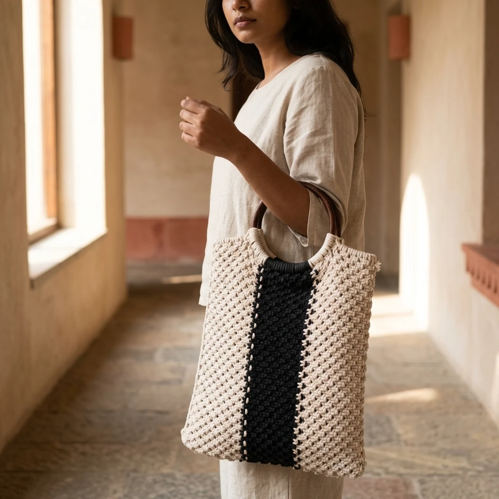 Handmade Woven Tote Bag
