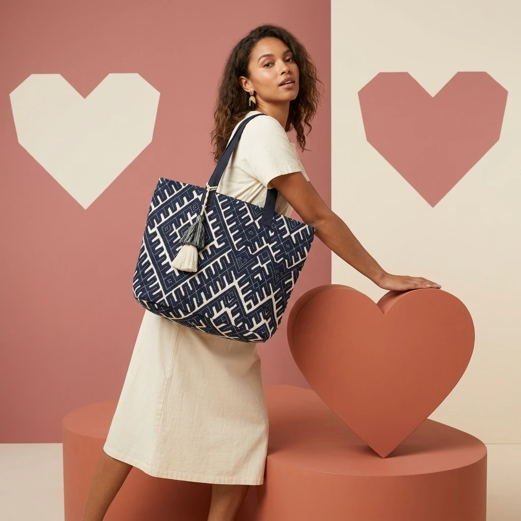 Geometric Pattern Tote Bag