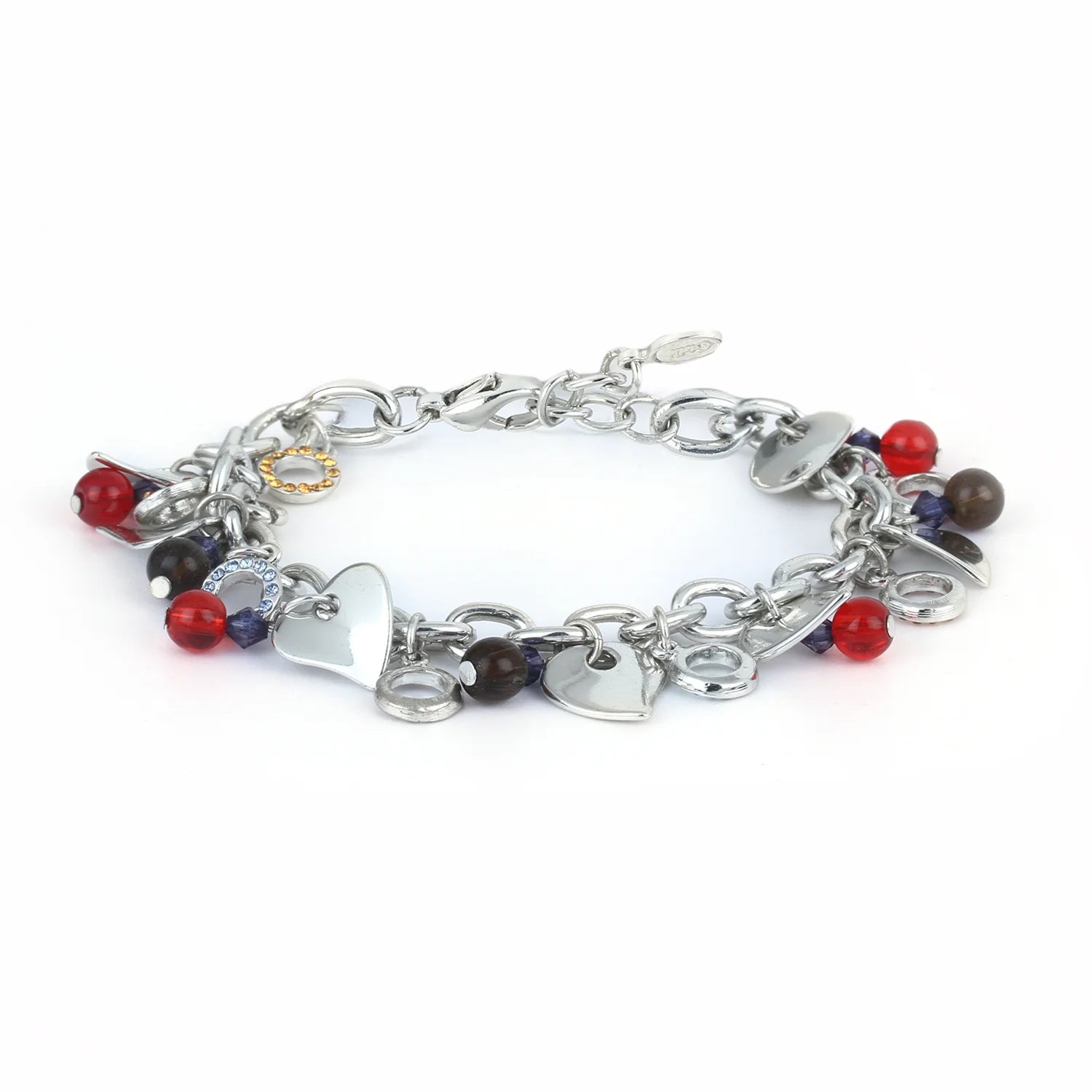 Colorful Beaded Charm Bracelet