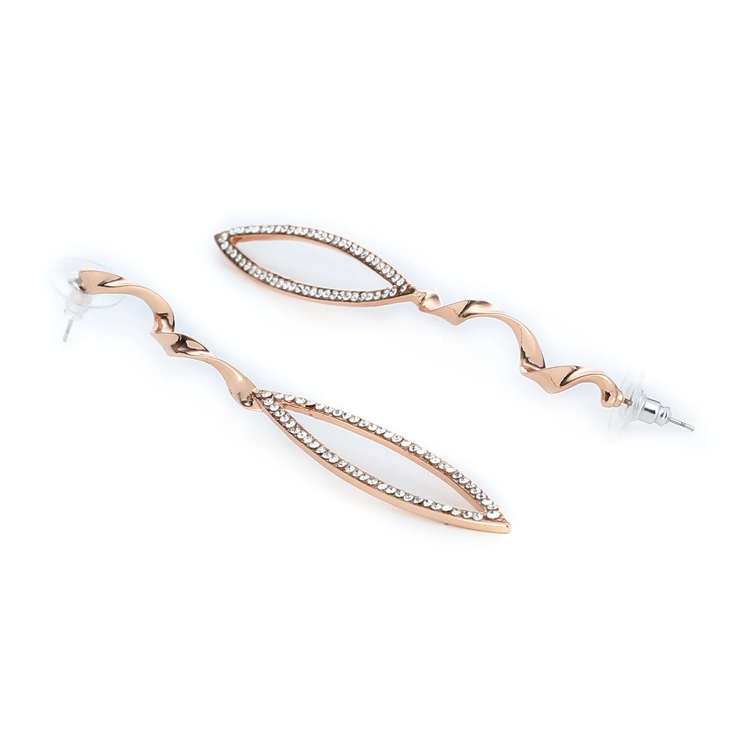 Elegant Twisted Leaf Earrings