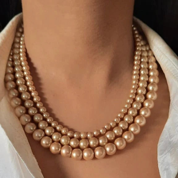 Elegant Pearl Layered Necklace