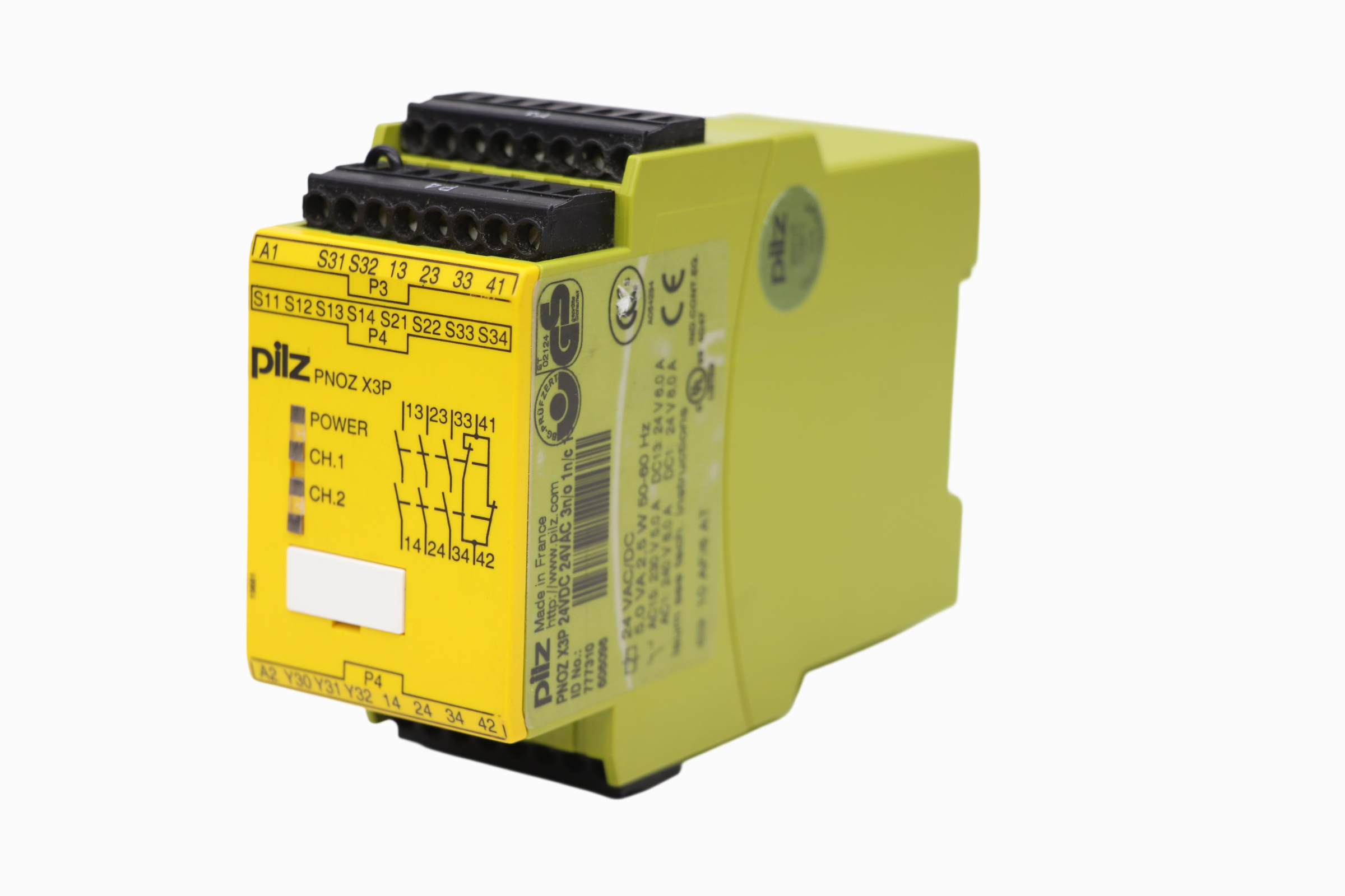 Pilz Pnoz X3p 24vdc 24vac 3n/o 1n/c 1so 777310 (Usado)