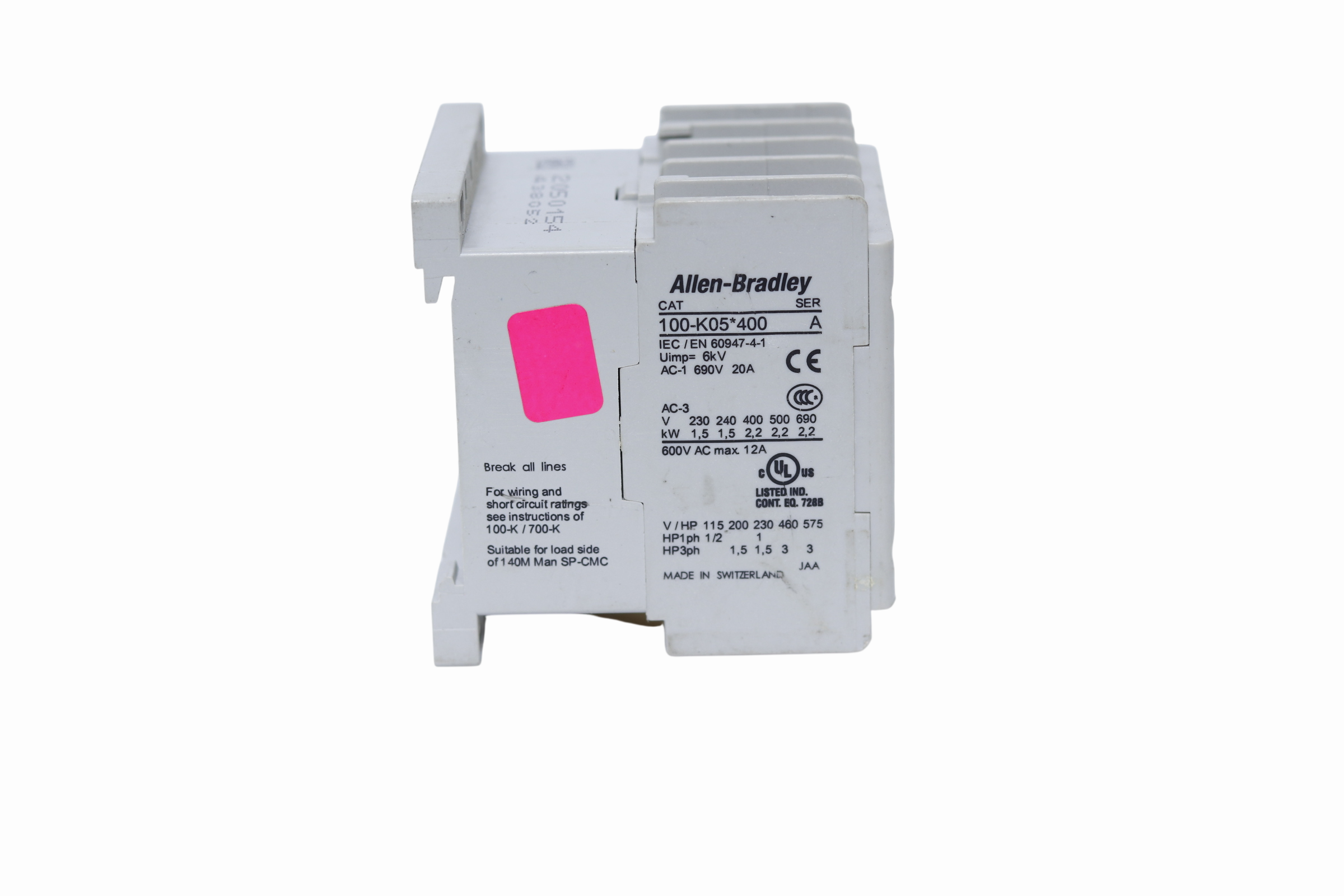 Contactor Allen Bradley 100-k05*400 (Usado)