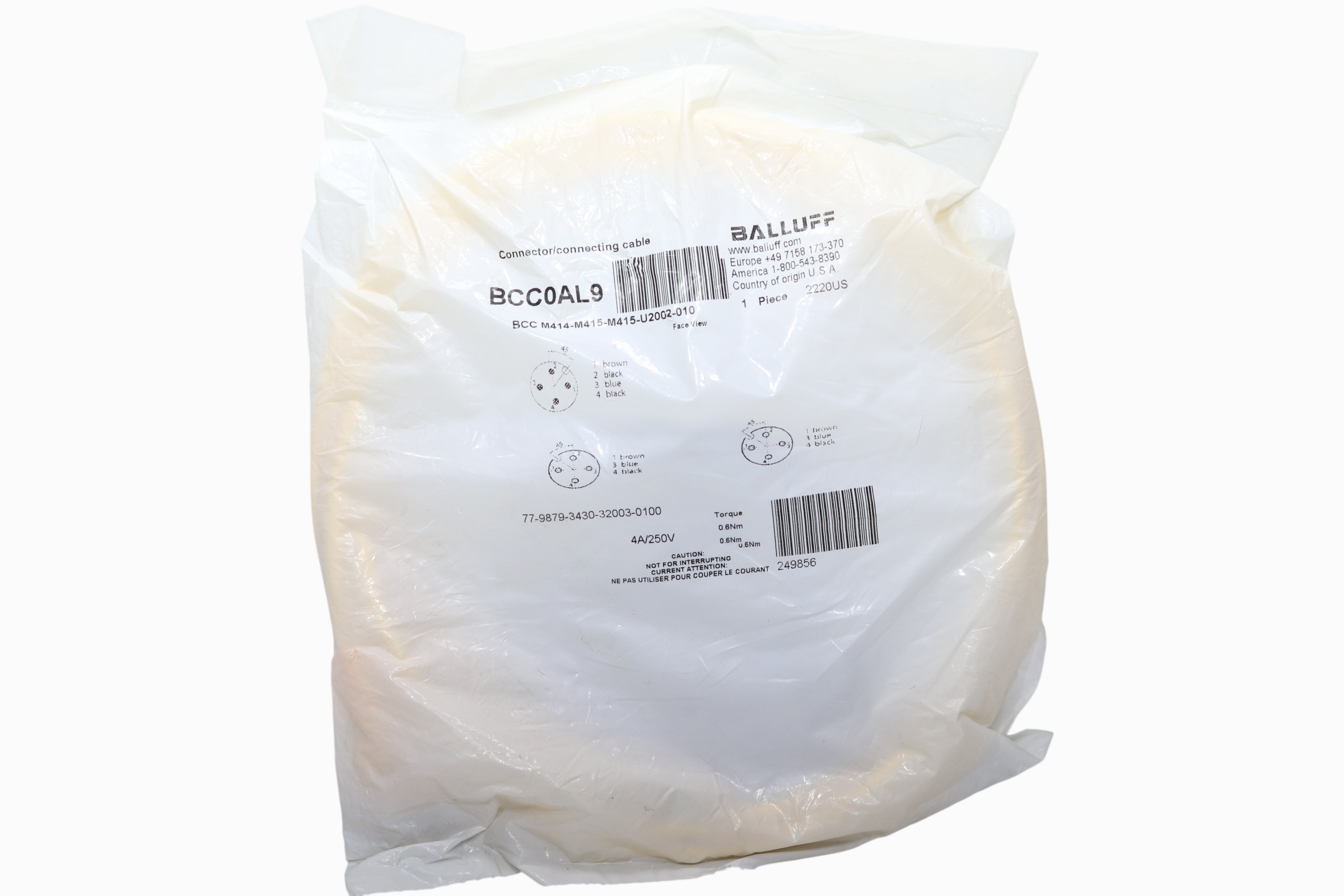 Balluff Cable Tipo Y Bcc0al9