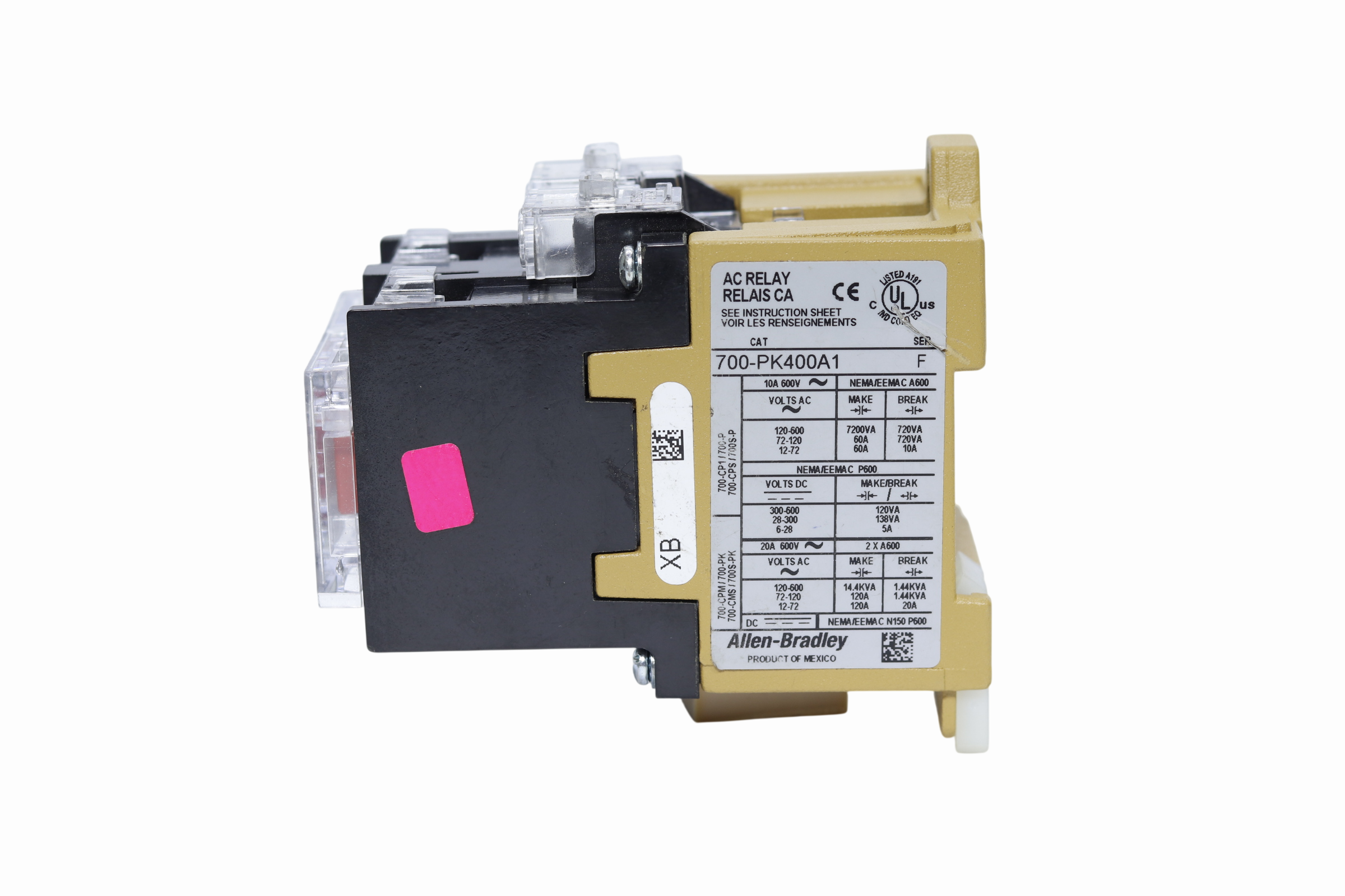 Allen-bradley 700-pk400a1 Relé De Control Nema 4 Contactos (Usado)