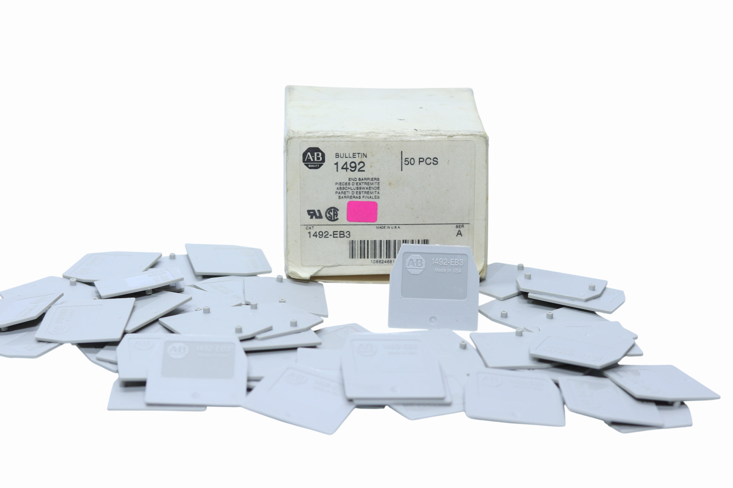 Allen Bradley 1492-eb3 Clema Bloque Terminal Gris (9pz Pack) (Usado)