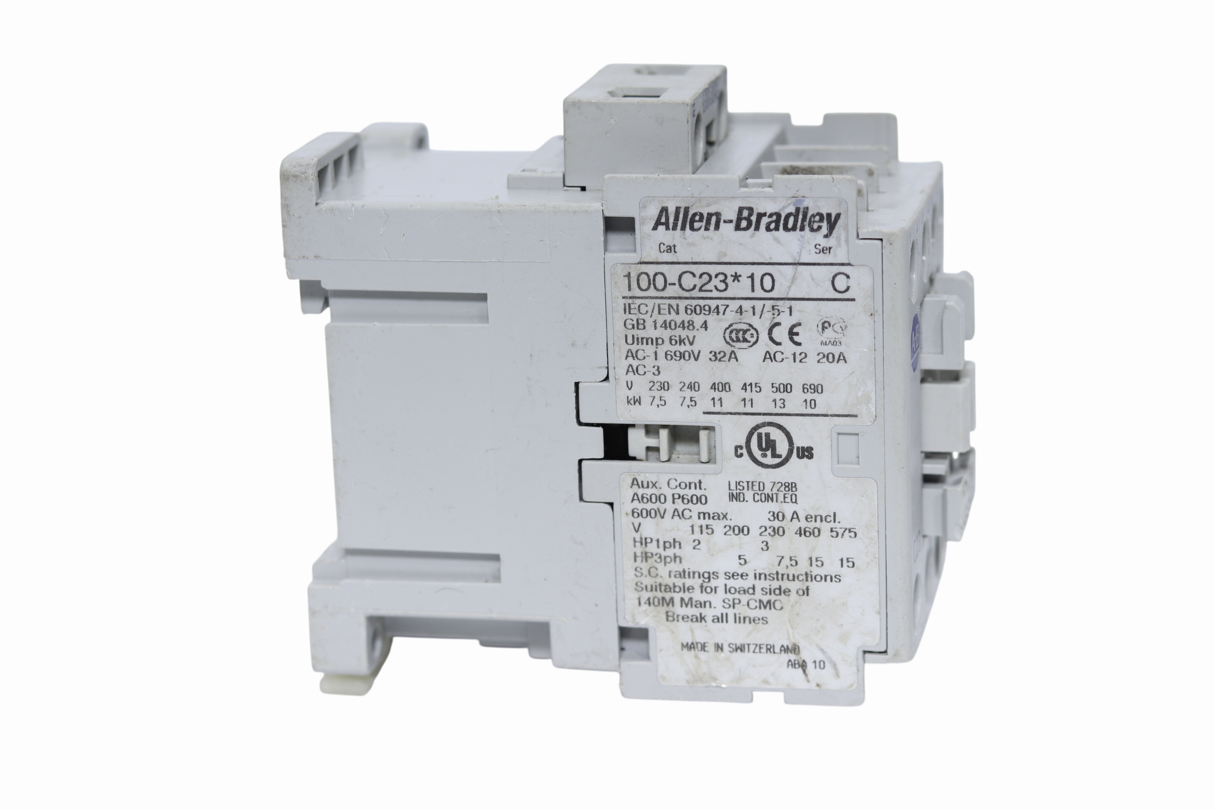 Contactor Allen Bradley 100-c23*10 (Usado)