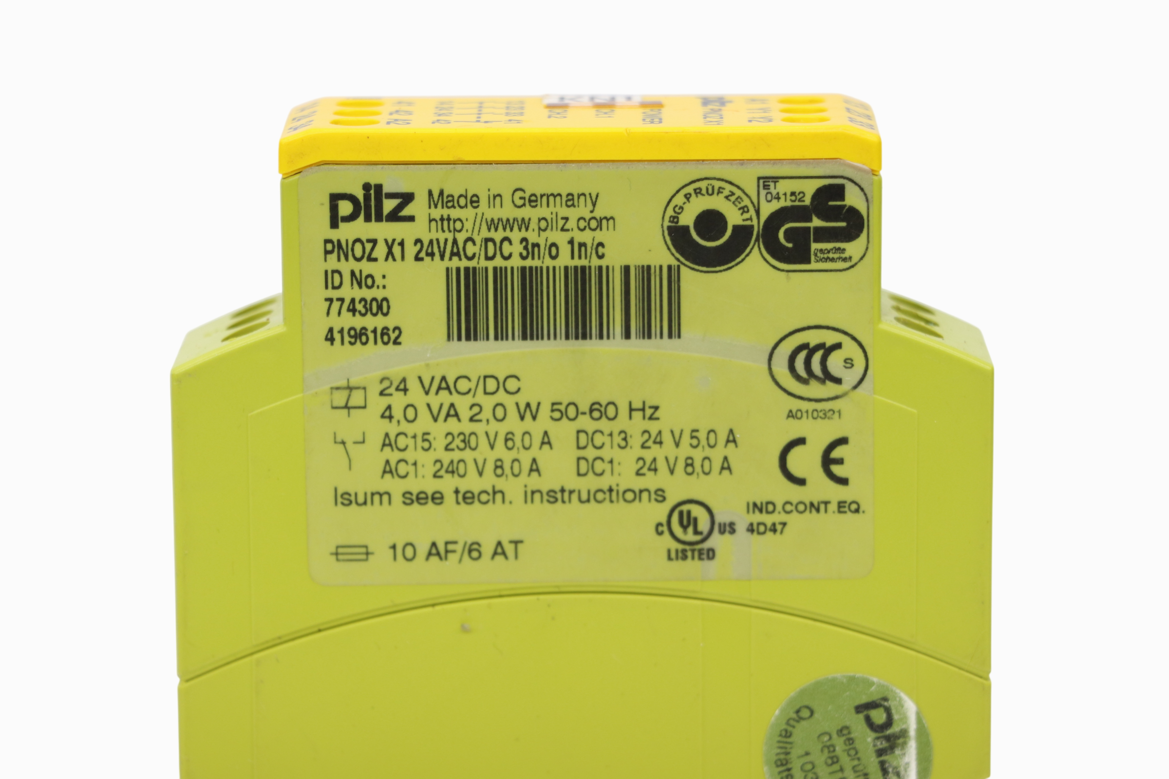 Rele De Seguridad Pilz Pnoz X1 (Usado)