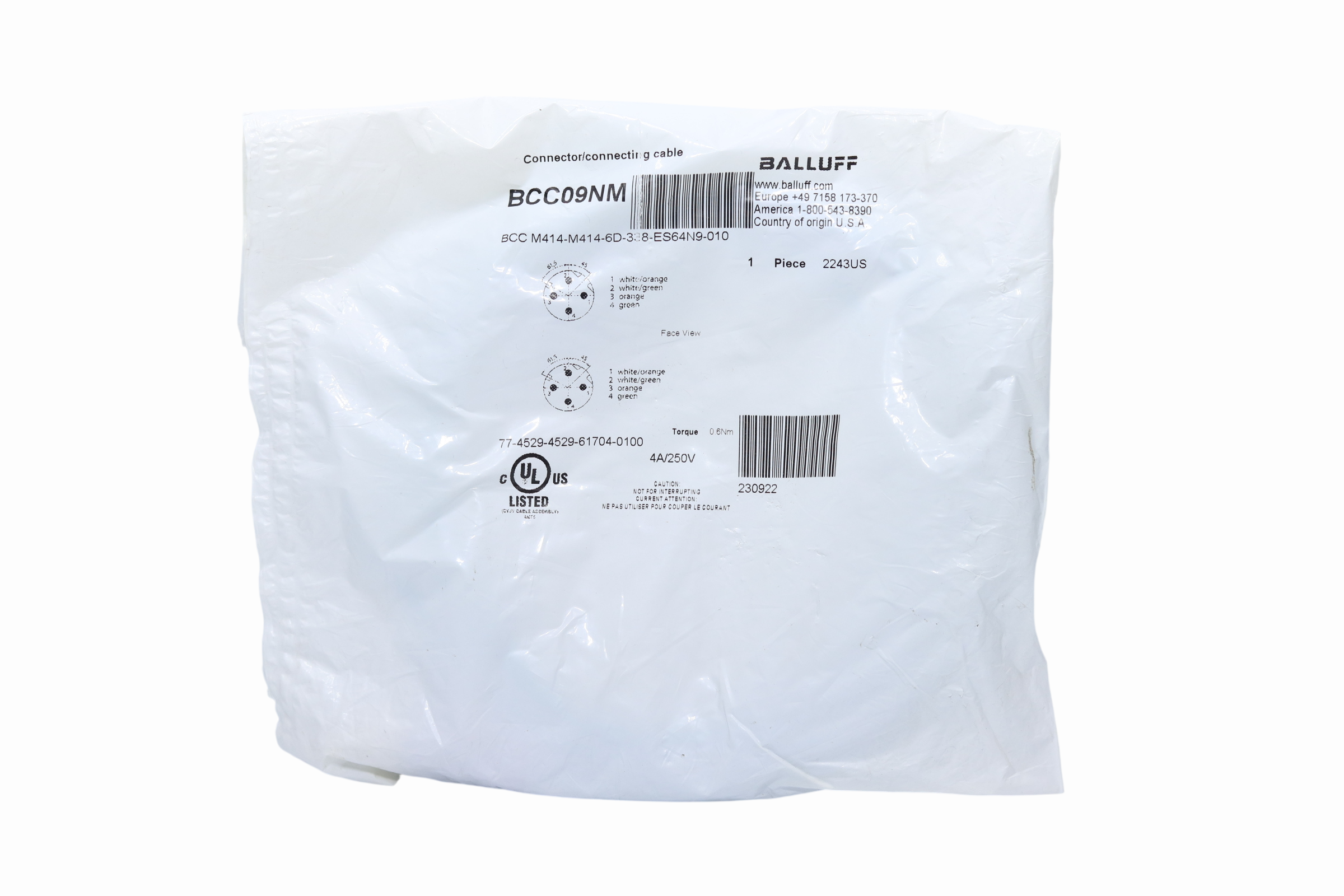 Balluff Latiguillo De Conexion Bcc09nm