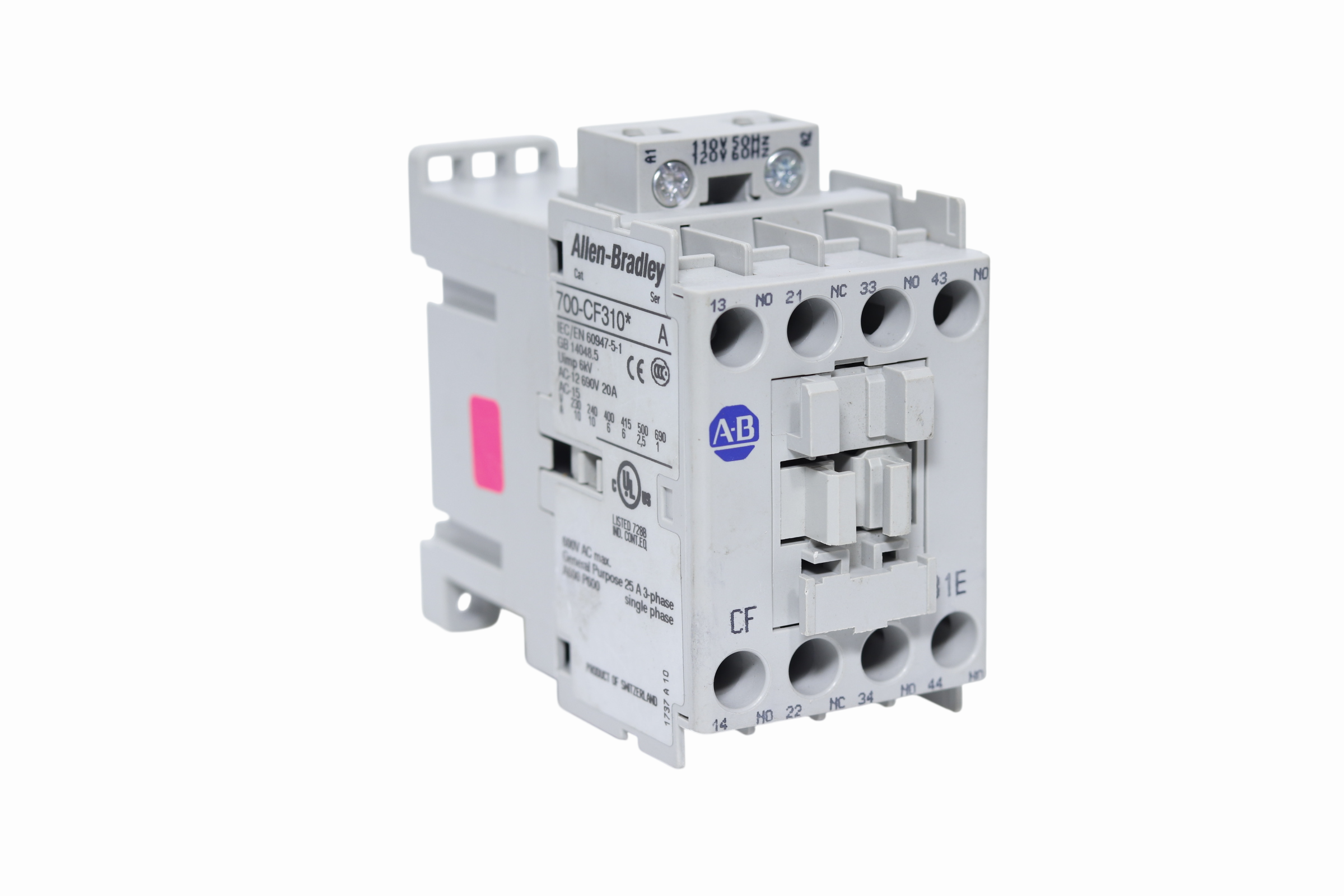 Allen-bradley 700-cf310* Contactor Auxiliar 3n0-1nc B-120v (Usado)