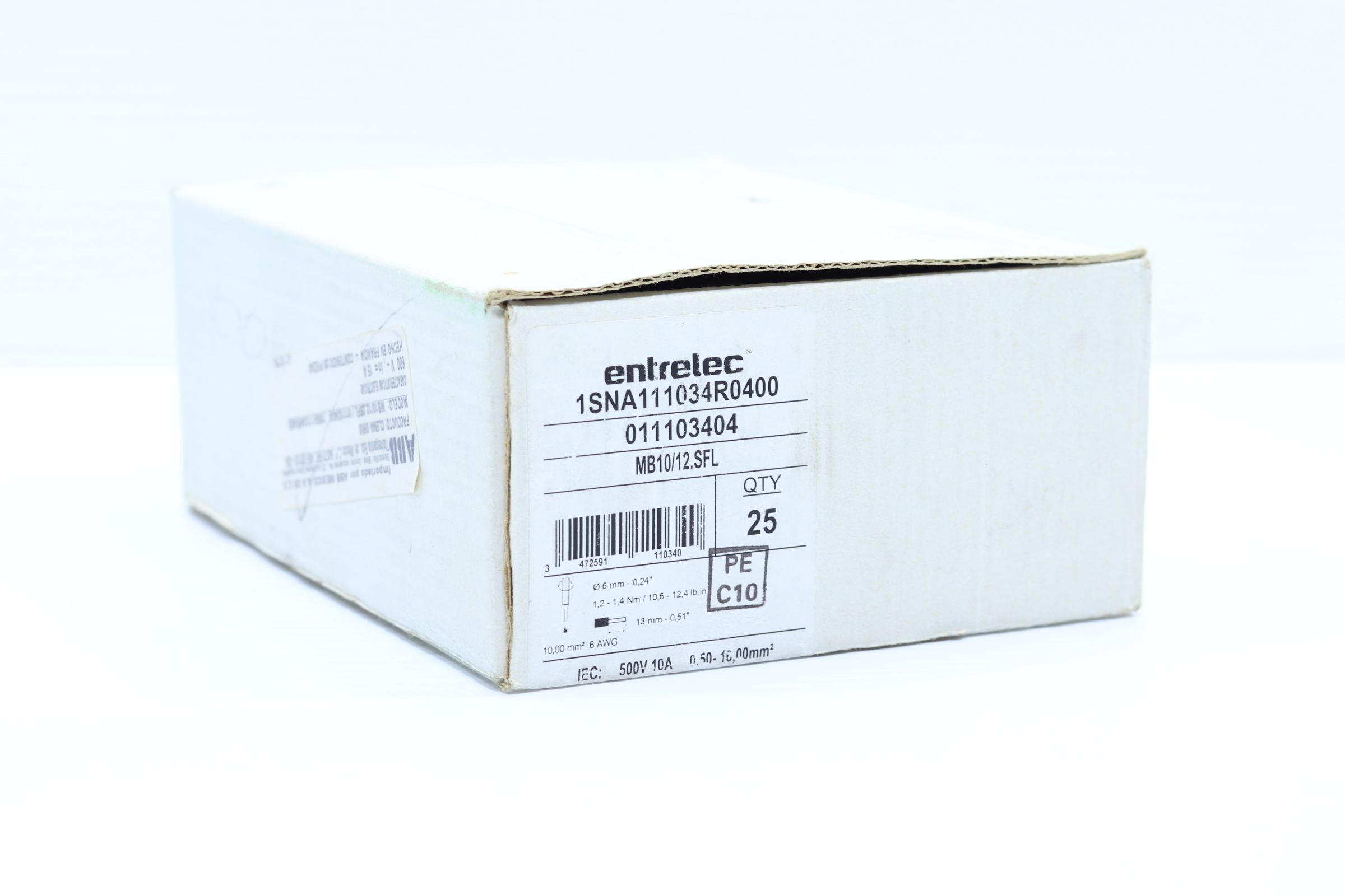 Terminal De Bloque Abb Mb10/12.sfl / 25pz