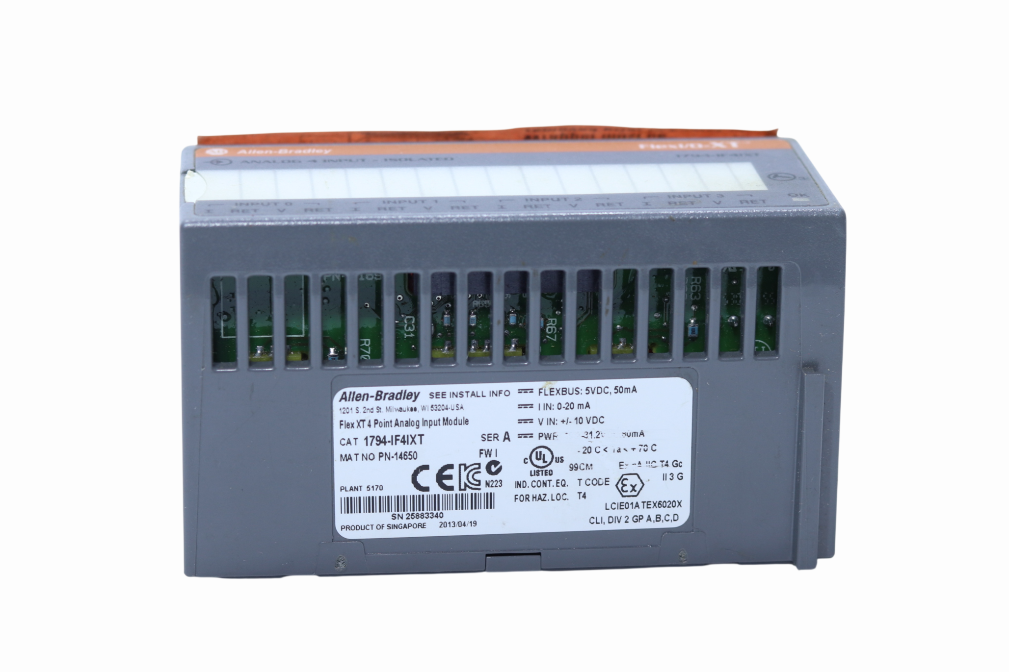 Allen Bradley 1794-if4ixt Modulo Flex Xt 4 Point